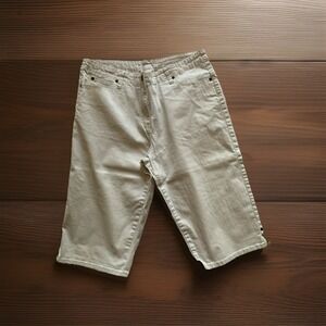 Christopher and Banks Light Beige Capri Size 12 Stretch Pockets